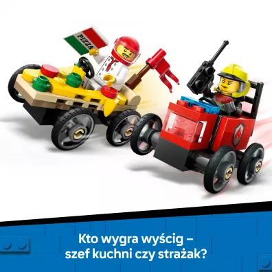 LEGO City Zestaw wy�cig�wek: pizza kontra w�z stra�acki 60458