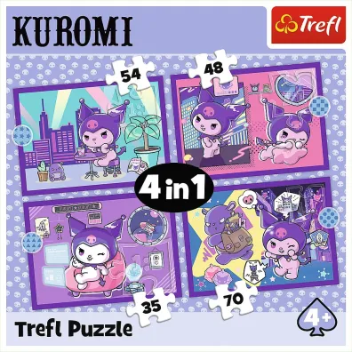 Puzzle 4w1 - Dzie� Kuromi Hello Kitty (35+48+54+70 el.) Trefl
