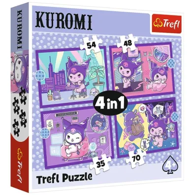 Puzzle 4w1 - Dzie� Kuromi Hello Kitty (35+48+54+70 el.) Trefl