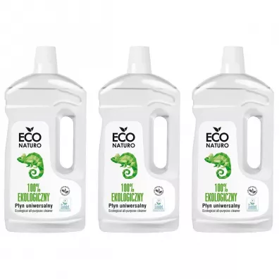 Eco Naturo Ekologiczny uniwersalny p�yn czyszcz�cy myj�cy Ecolabel Zestaw 3 x 1 l