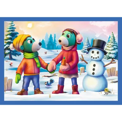Puzzle 4w1 - U Treflik�w pada �nieg (12+15+20+24 el.)