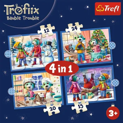 Puzzle 4w1 - U Treflik�w pada �nieg (12+15+20+24 el.)