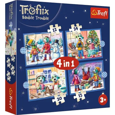 Puzzle 4w1 - U Treflik�w pada �nieg (12+15+20+24 el.)