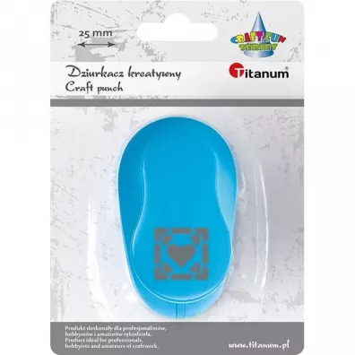 Titanum Dziurkacz z motywem Serce w ramce 25mm