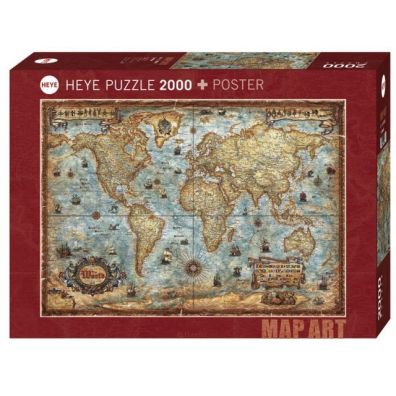 Puzzle 2000 el. wiat + plakat Heye