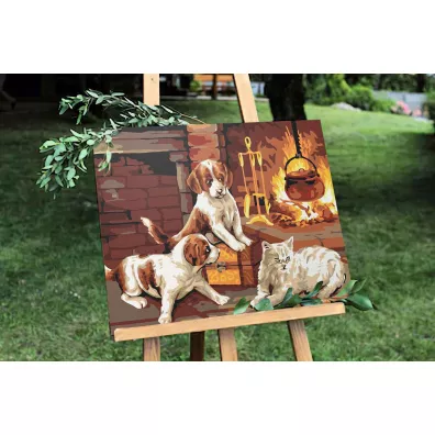 Twoje Hobby Malowanie po numerach - Przy ognisku domowym 40x50cm