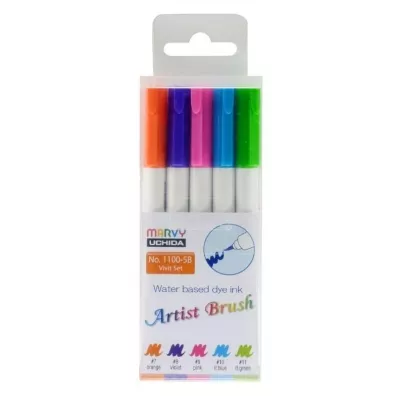 Marvy Flamastry Artist Brush Vivid 5 kolor�w