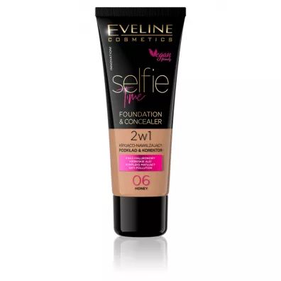 Eveline Cosmetics Selfie Time Foundation & Concealer kryj�co-nawil�aj�cy pok�ad i korektor 06 Honey 30 ml