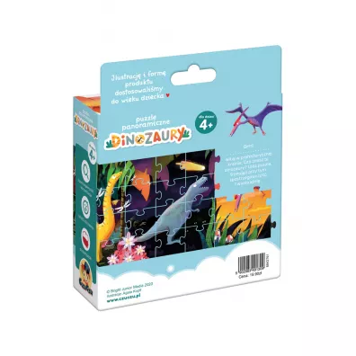 Puzzle panoramiczne 60 el. Dinozaury Bright Junior Media
