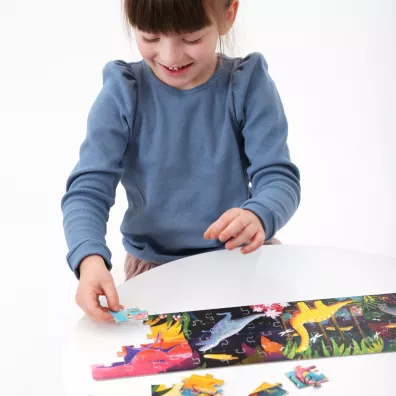 Puzzle panoramiczne 60 el. Dinozaury Bright Junior Media