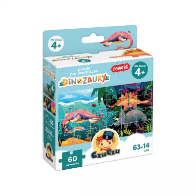 Puzzle panoramiczne 60 el. Dinozaury Bright Junior Media
