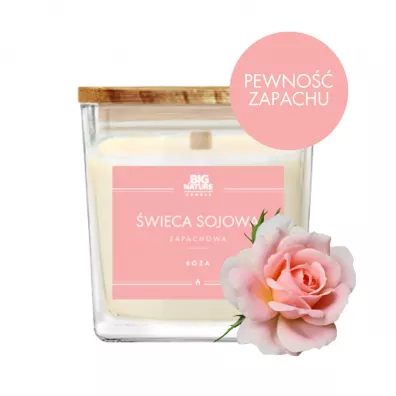 Big Nature �wieca sojowa zapachowa R�a 205 g