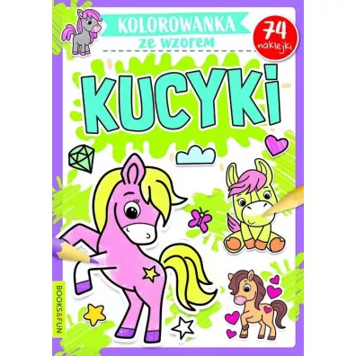 Kucyki. Kolorowanka ze wzorem