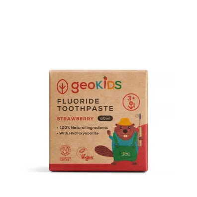 Georganics Organiczna pasta do z�b�w dla dzieci z fluorem w s�oiku, Strawberry 60 ml