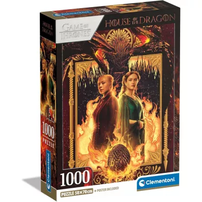 Puzzle 1000 Compact House Of The Dragon Clementoni