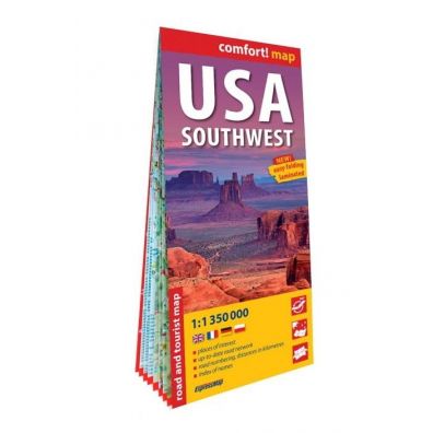 comfort!map Mapa samochodowo-turystyczna USA Poudniowo-Zachodnie 1:350 000