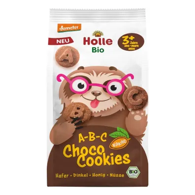 Holle Ciasteczka kakaowo - orzechowe literki abc od 3 roku demeter 125 g Bio