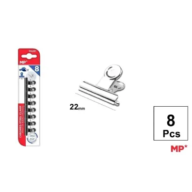 Mp Main Paper Klipsy biurowe metalowe srebrne 22mm