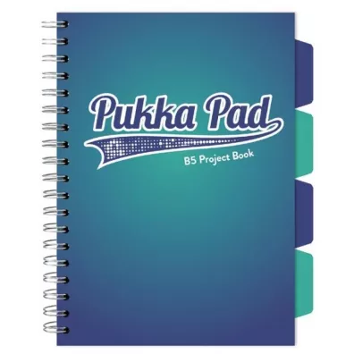 Pukka Pad Project Book B5 Blue kratka 100 kartek 3 szt.