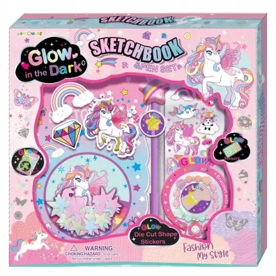 Pecoware Szkicownik Sketchbook z akcesoriami Jednoro�ec t�cza