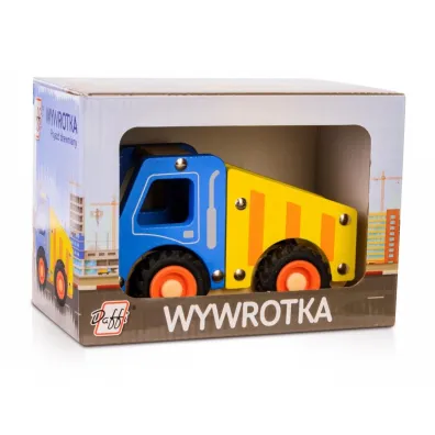 Auto drewniane z oponami Wywrotka Daffi