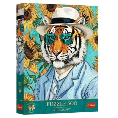 Puzzle 500 Pan Tygrys i S�oneczniki TREFL