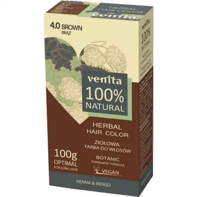 Venita Herbal Hair Color zio�owa farba do w�os�w 4.0 Br�z 100 g