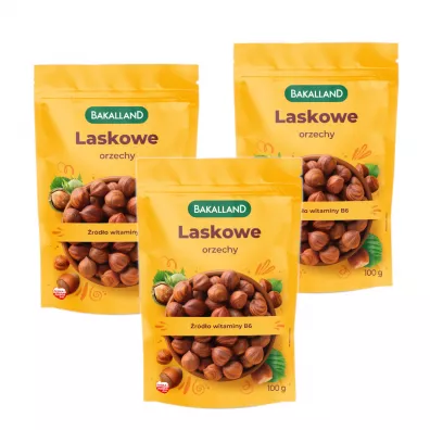 Bakalland Orzechy laskowe Zestaw 3 x 100 g