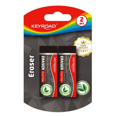 Gumka do �cierania KEYROAD techniczna czarna 2 szt. blister
