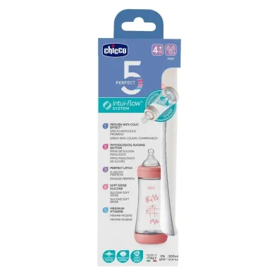 Chicco Butelka antykolkowa Perfect5 girl 300ml 4m+