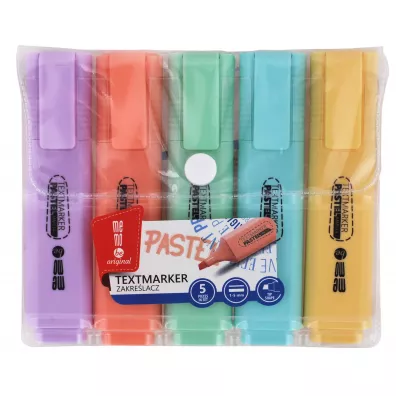 MemoBe Zakre�lacze pastelowe etui 5 szt.
