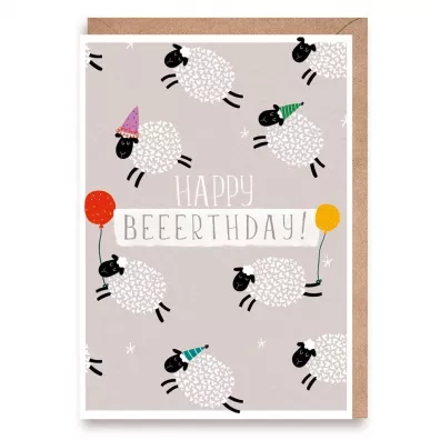 Cardie Kartka urodzinowa Owce Happy Beerthday