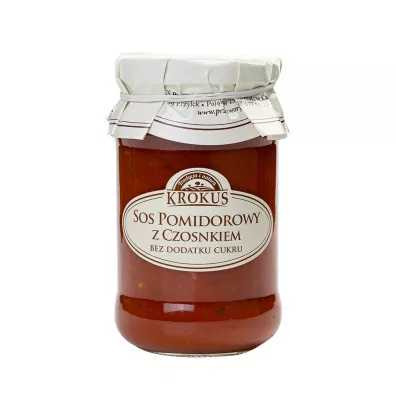 Krokus Sos pomidorowy z czosnkiem 340 g