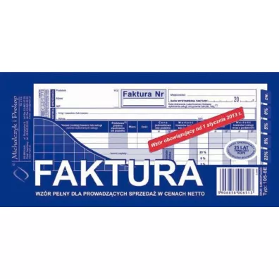 Michalczyk i Prokop Druk Faktura sprzeda�y w cenach netto