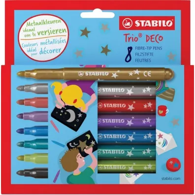 Stabilo Flamastry Trio Deco 8 szt.