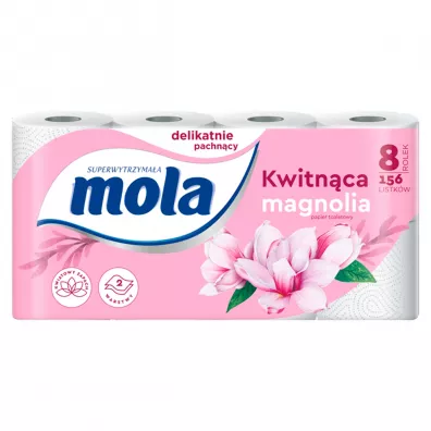 Mola White Papier toaletowy kwitnca magnolia 2-warstwowy 8 szt.