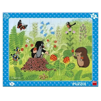 Puzzle ramkowe 40 el. Krecik i poziomki Dino Toys
