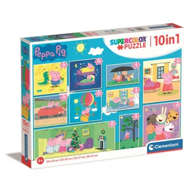 Puzzle 10w1 SuperColor. �winka Peppa Clementoni