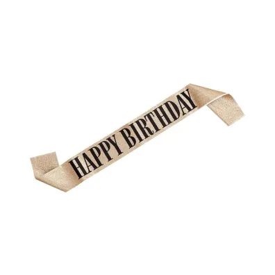 Szarfa Happy Birthday z�ota