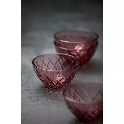 Lyngby Glas Miska Sorrento 12 cm r�owa 29034 4 szt.