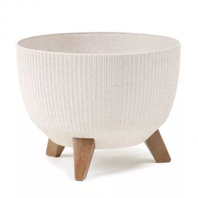 HowHomely Zestaw doniczek Rosa linea Wood