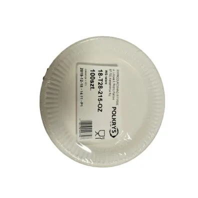 Talerz papierowy 18cm 100szt
