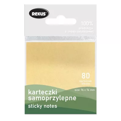 Beniamin Karteczki samoprzylepne  Eco 76x76 mm 80 szt.