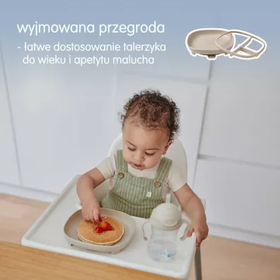 b.box Talerzyk z przyssawk 2 w 1, latte