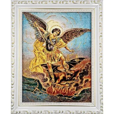 Obraz Haftowany �w. Micha� Archanio� 22x27,5cm