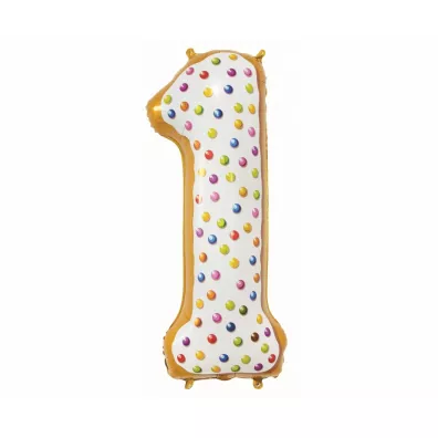 Godan Balon foliowy cyfra 1, ciasteczko 78 cm