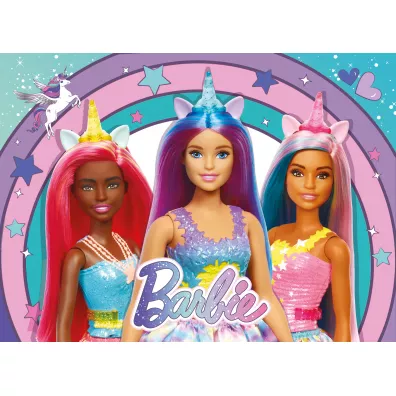 Puzzle dwustronne 48 Barbie magic unicorn Lisciani