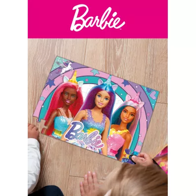 Puzzle dwustronne 48 Barbie magic unicorn Lisciani