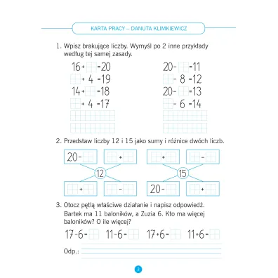 Matematyka. Karty pracy do �wicze� w domu i w szkole. Klasa 2