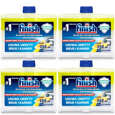 Finish Pyn do czyszczenia zmywarki czycik Lemon zestaw 4 x 250 ml